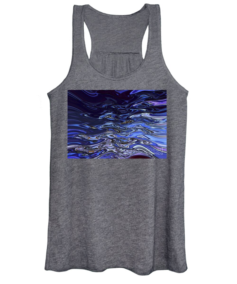 Abstract Art Women's Tank Top featuring the photograph Abstract Reflections - Digital Art #2 by Robyn King