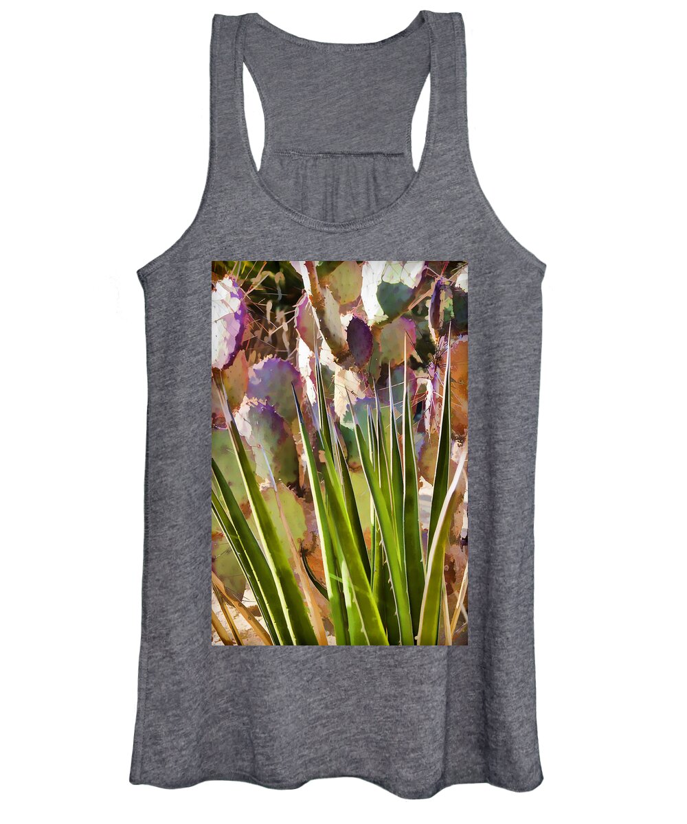 Agave Women's Tank Top featuring the photograph All pointy and sharp by Scott Campbell