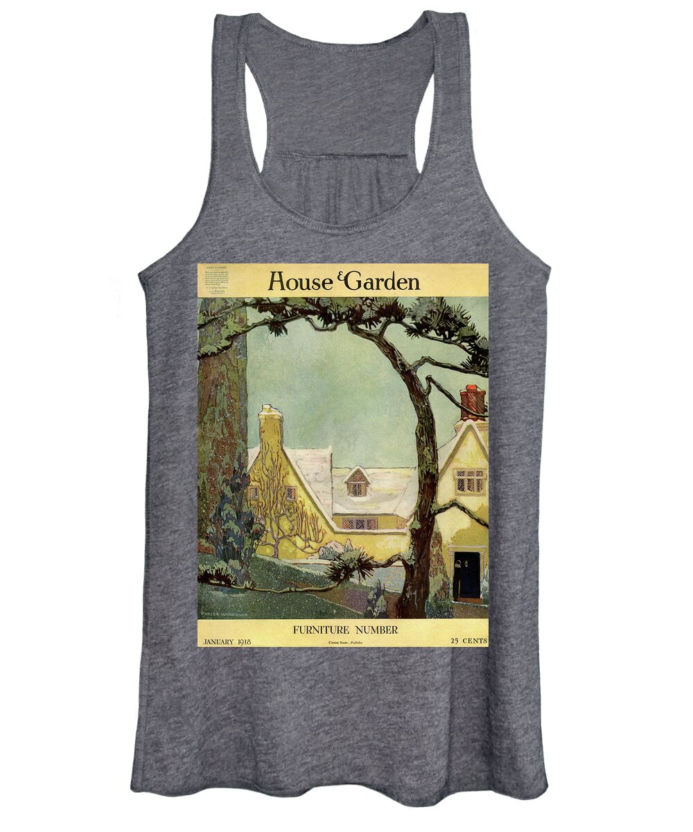 House And Garden Women's Tank Top featuring the photograph An English Country House by Porter Woodruff