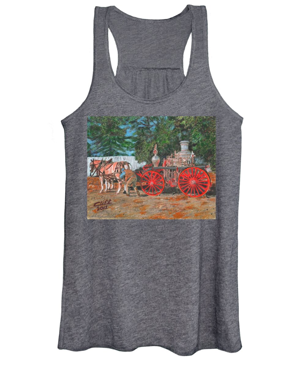 Horses Women's Tank Top featuring the painting Ashland No.1 by Cliff Wilson