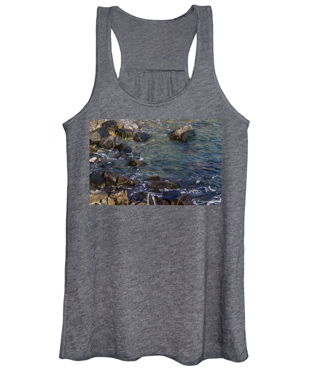 Maine Women's Tank Top featuring the photograph Atlantic Ocean Maine by Natalie Rotman Cote