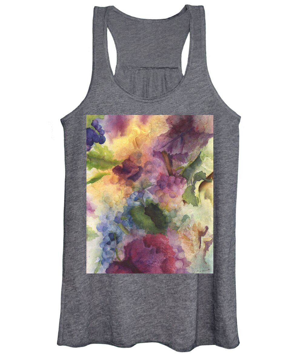 Grapevine Women's Tank Top featuring the painting Autumn Magic II by Maria Hunt