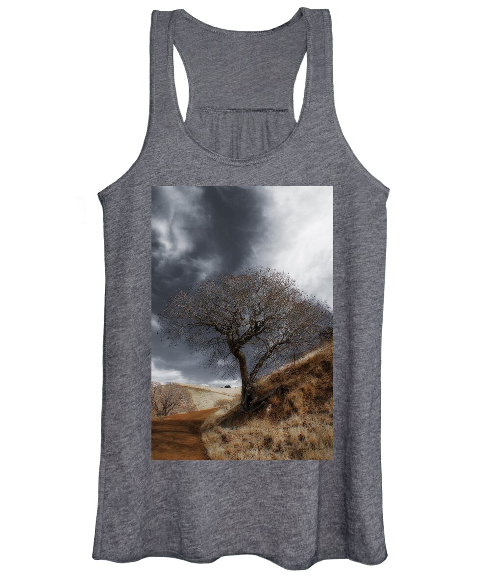 Autumn Women's Tank Top featuring the photograph Autumn Road by Donna Blackhall