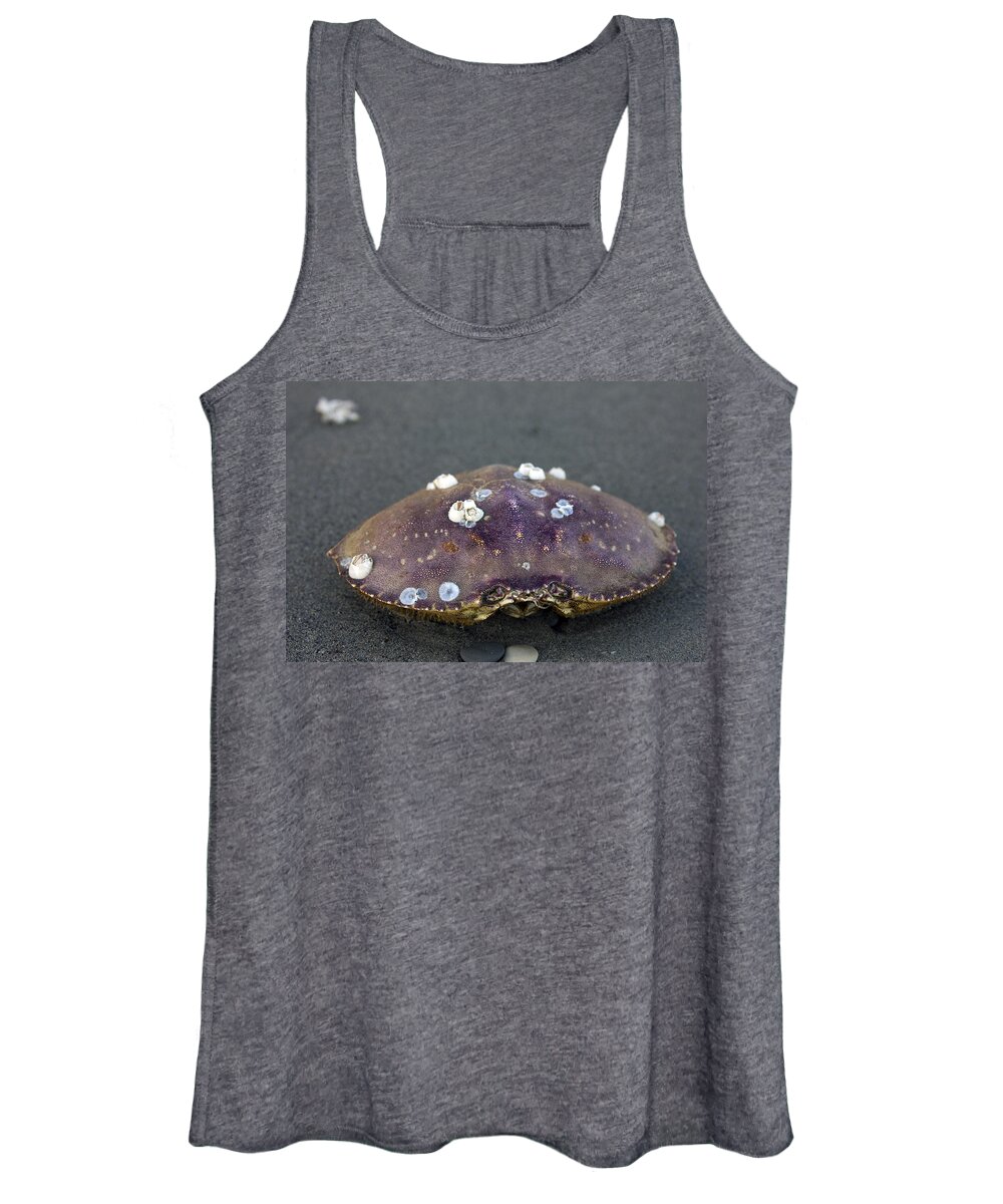 Crab Women's Tank Top featuring the photograph Barnacled Crab Shell by Josh Bryant