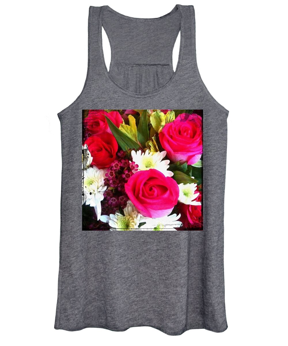 Floralstyles_gf Women's Tank Top featuring the photograph Beautiful Rose Bouquet #flowers #roses by Anna Porter