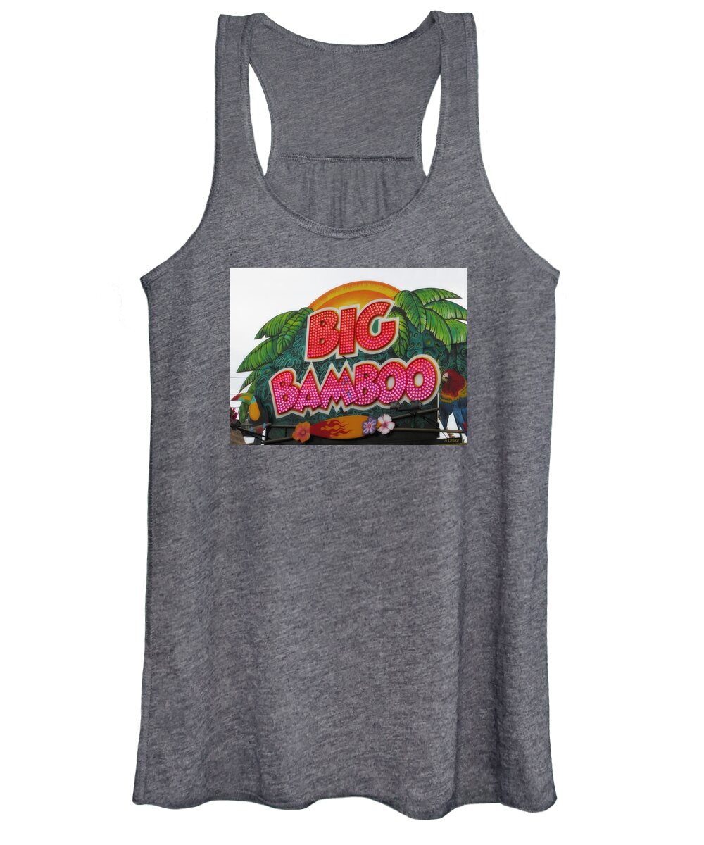 Wall Women's Tank Top featuring the digital art Big Bamboo by Alec Drake