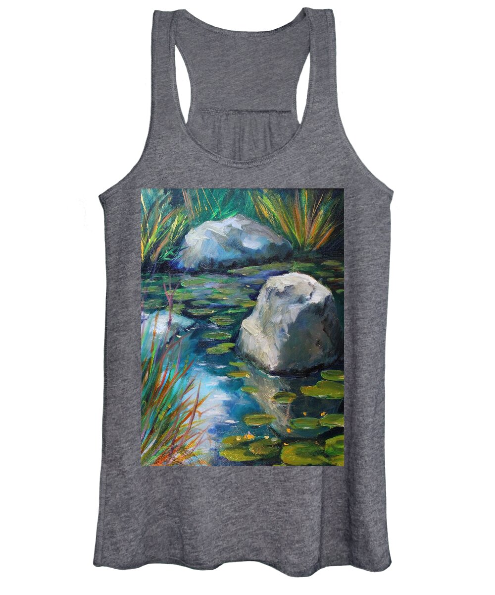 Plein Air Women's Tank Top featuring the painting Biopark in Autumn by Marian Berg