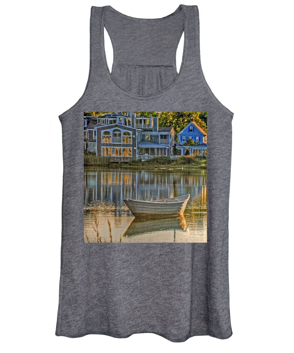 Boat Photographs Women's Tank Top featuring the photograph Boat in Late Afternoon by Phyllis Meinke