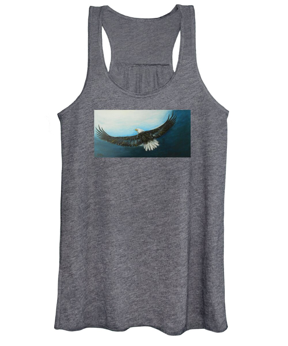 Eagle Women's Tank Top featuring the painting Bold And Beautiful by Jane See