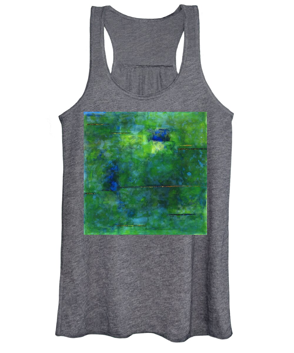 Acrylic On Canvas Women's Tank Top featuring the painting Breaking Through by Artcetera By   LizMac