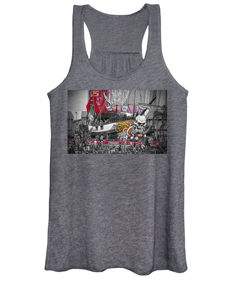 Ship Women's Tank Top featuring the photograph Bucs Pirate Ship by Chauncy Holmes