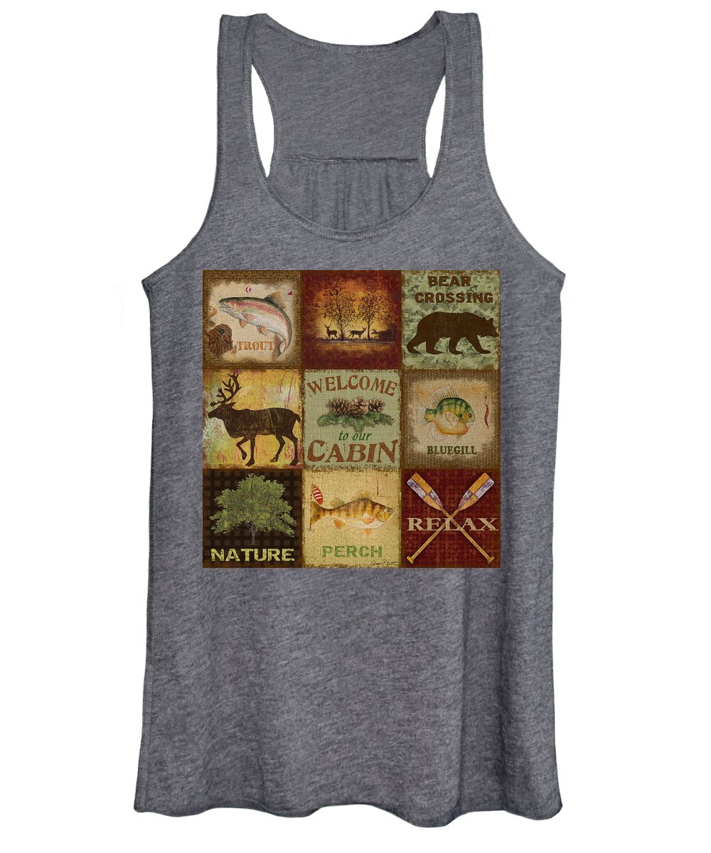Jean Plout Women's Tank Top featuring the painting Call of the Wilderness by Jean Plout