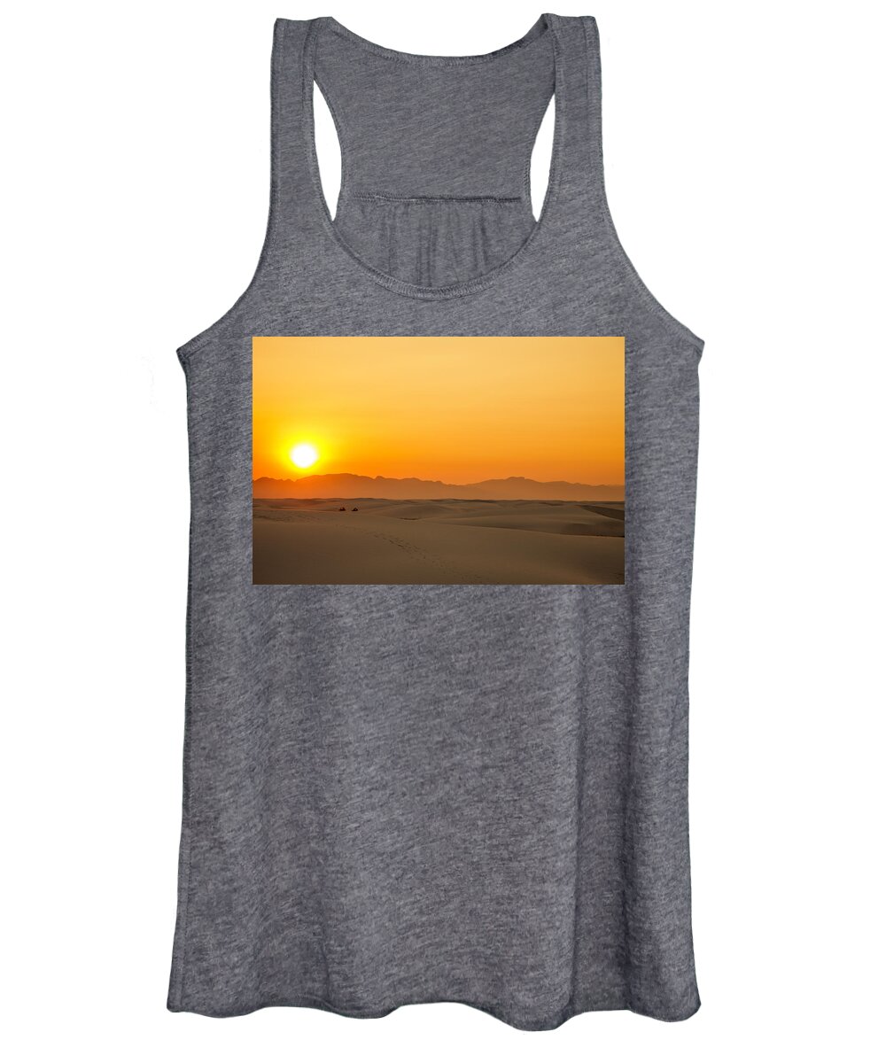White Sands Women's Tank Top featuring the photograph Camping in the Dunes by Diana Powell