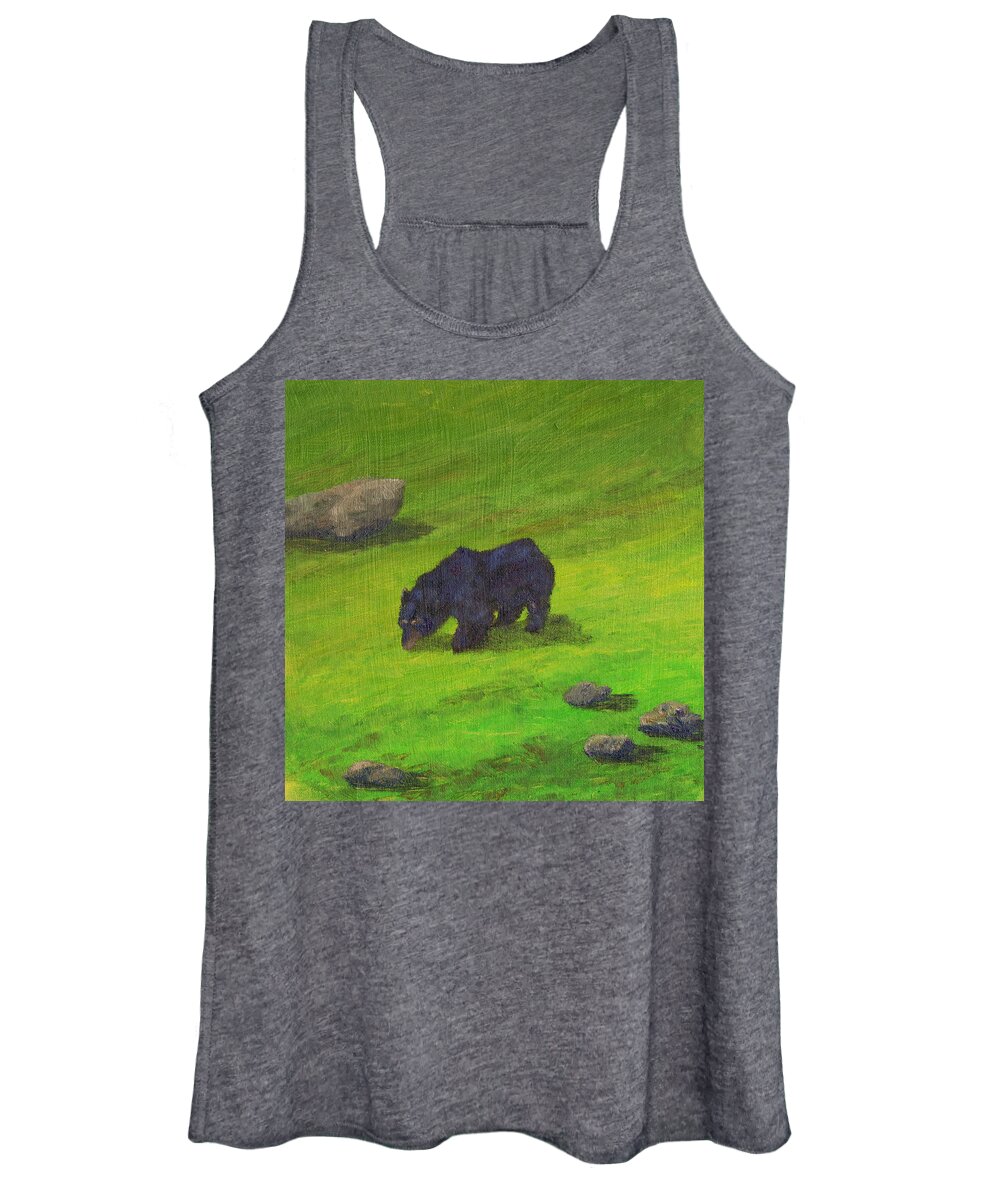 Bear Women's Tank Top featuring the painting Cannon Cub by Sharon E Allen