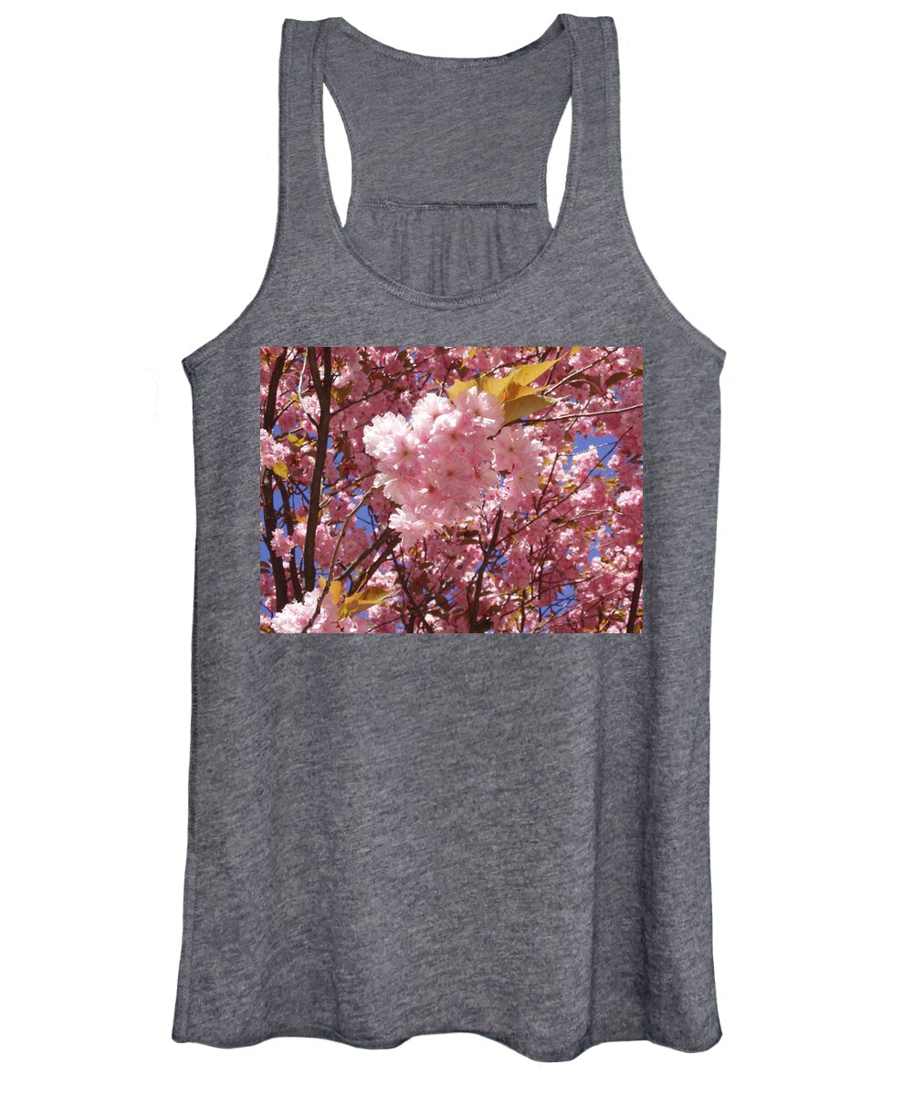 Spring In The City Women's Tank Top featuring the photograph Cherry trees blossom by Rosita Larsson