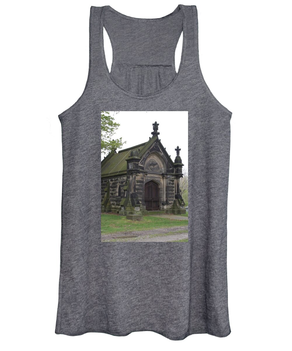 Charles Women's Tank Top featuring the photograph Chestnut Grove Cemetery Colllins Mausoleum by Valerie Collins