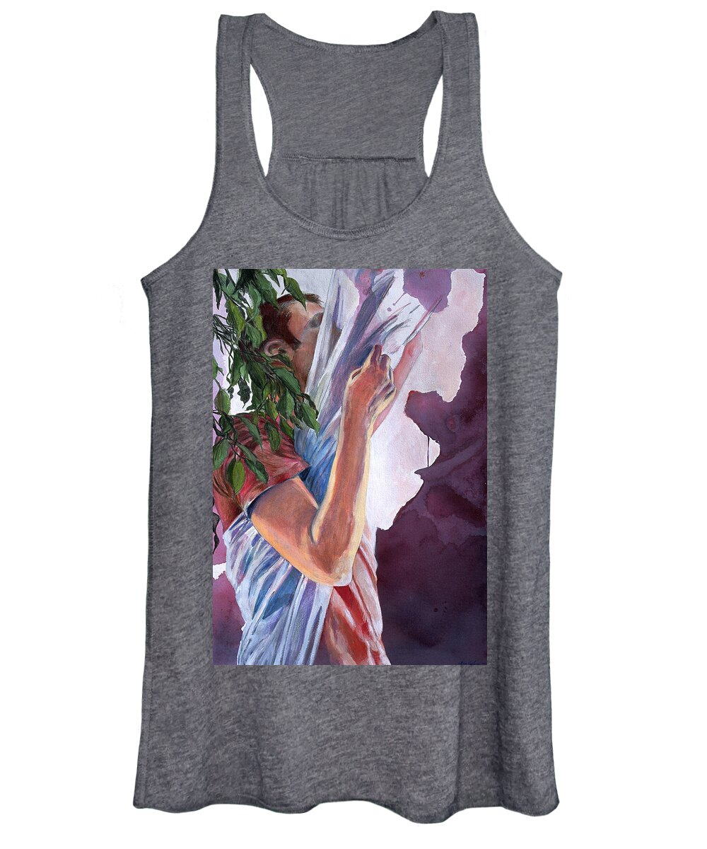Popular Gay Artists Women's Tank Top featuring the painting Chrysalis by Rene Capone