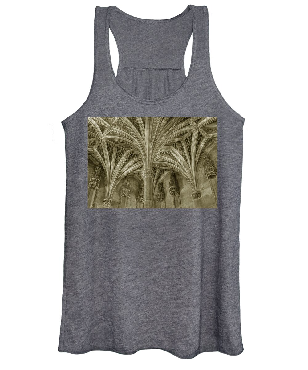 Architecture Paris Cluny Women's Tank Top featuring the photograph Cluny Museum Ceiling Detail by Michael Kirk