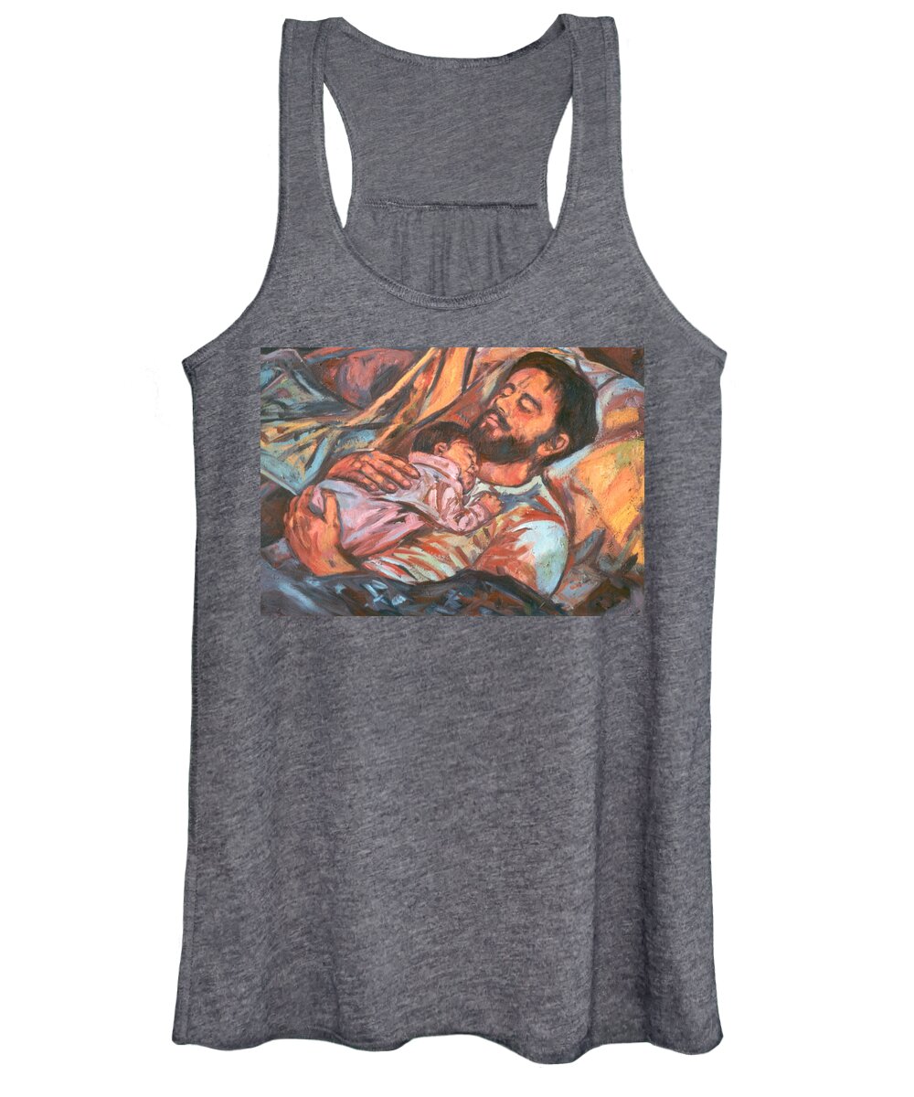 Figure Women's Tank Top featuring the painting Clyde and Alan by Kendall Kessler