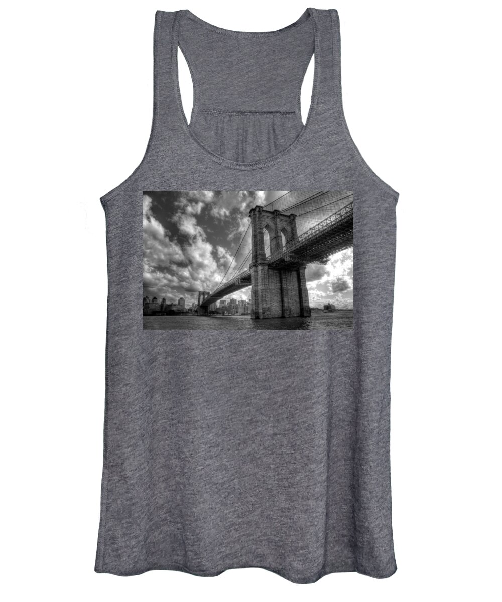 Brooklyn Bridge Women's Tank Top featuring the photograph Connect by Johnny Lam