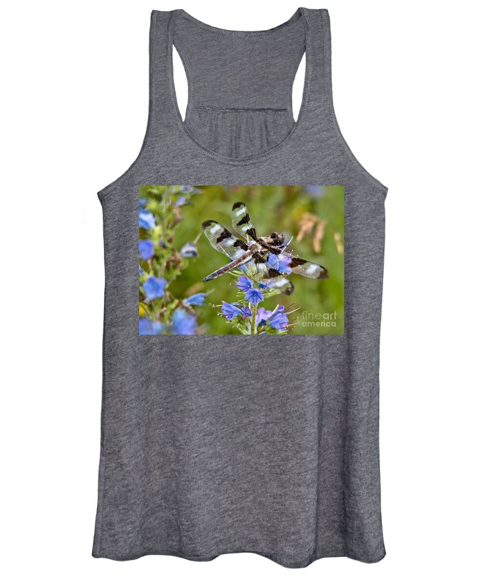 Dragonfly Women's Tank Top featuring the photograph Contrasting Beauty by Cheryl Baxter