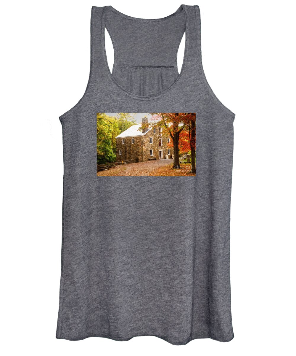 (scenery Or Scenic) Women's Tank Top featuring the photograph Cooper Gristmill by Debra Fedchin