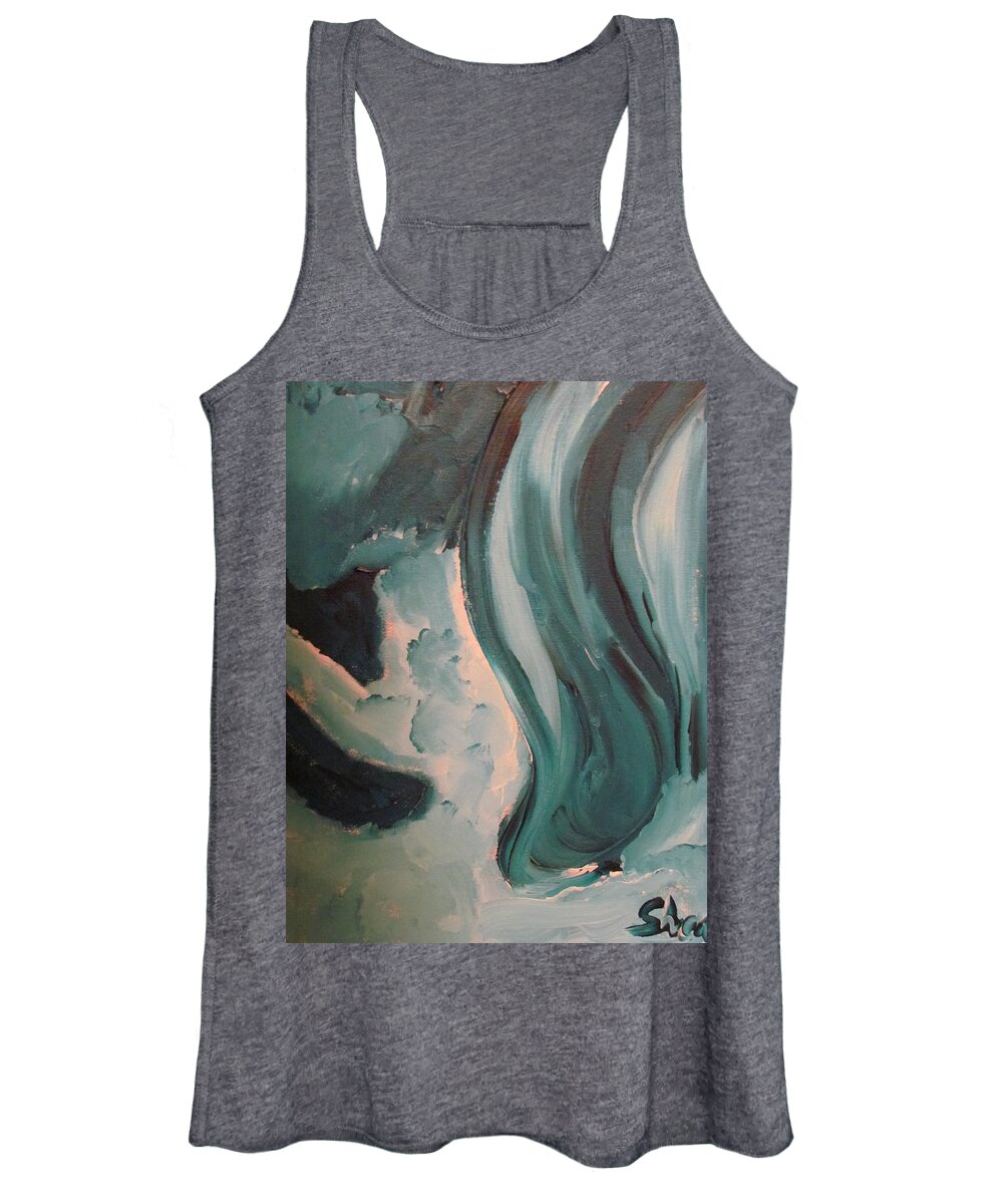 Acrylic Women's Tank Top featuring the painting Dancing by Shea Holliman