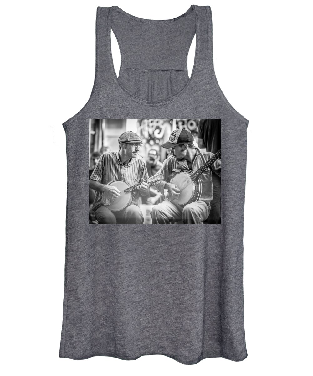 Music Women's Tank Top featuring the photograph Dueling Banjos by David Downs