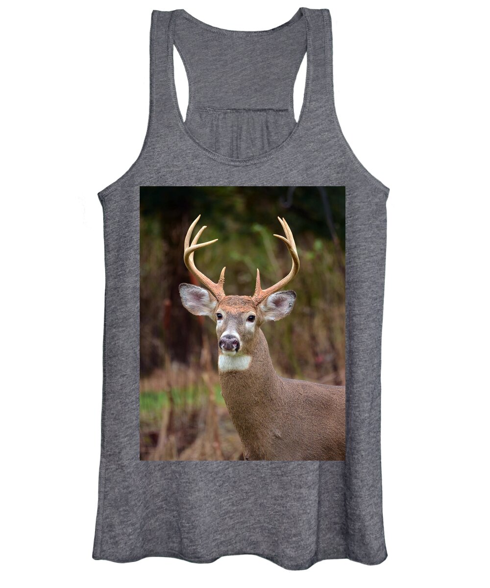 Deer Women's Tank Top featuring the photograph Eight Points of Awesome by Lori Tambakis