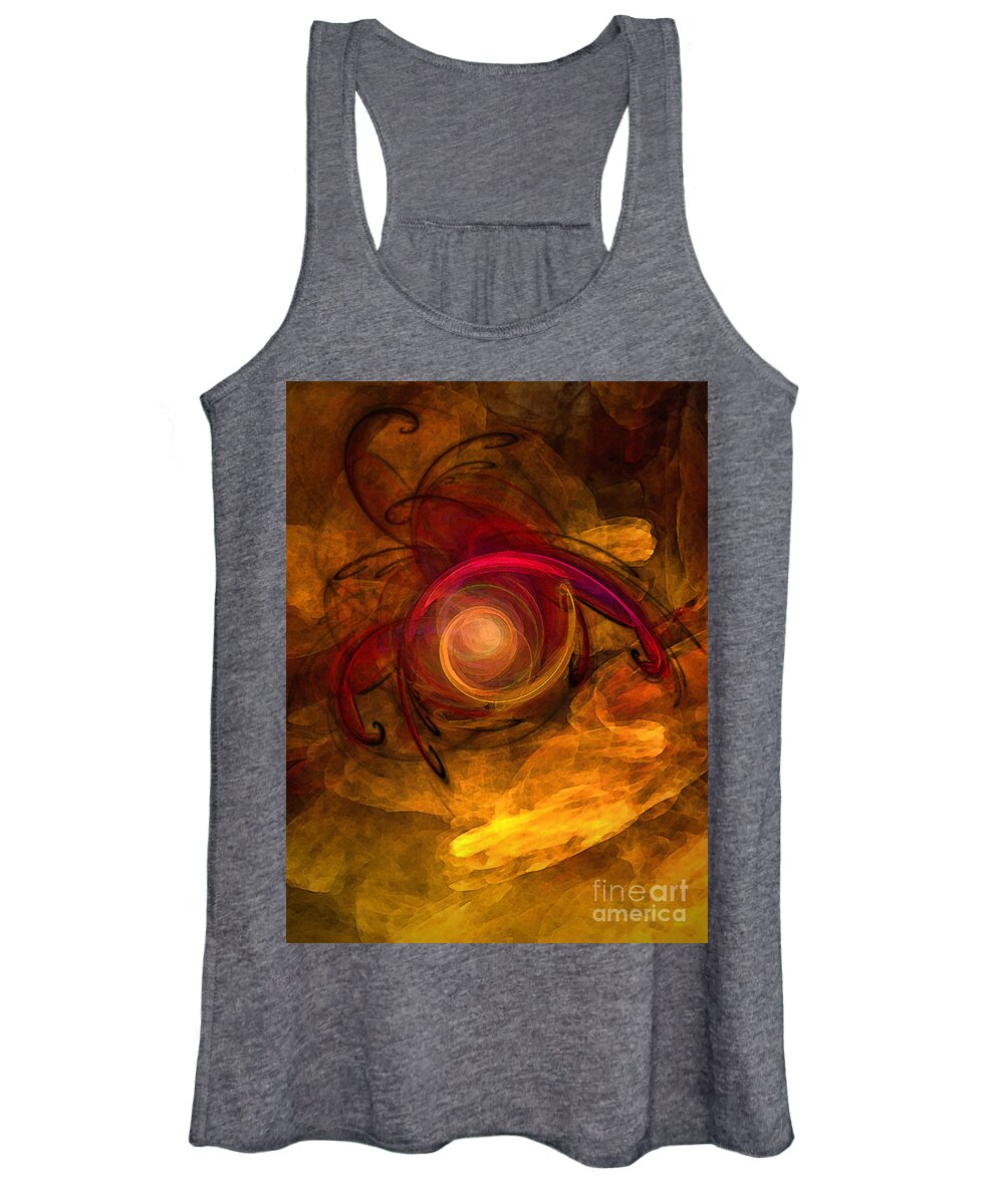 Abstract Women's Tank Top featuring the digital art Eternity of Being-Abstract Expressionism by Karin Kuhlmann
