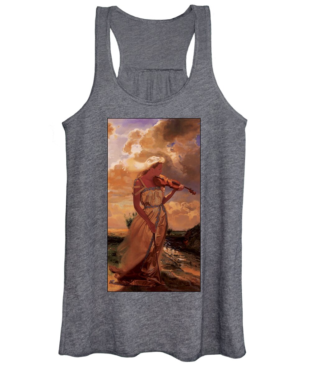 Whelan Art Women's Tank Top featuring the painting Euphoria by Patrick Whelan