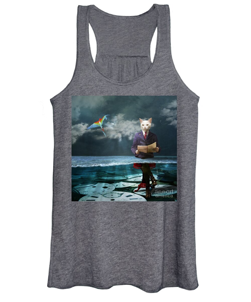 Underwater Women's Tank Top featuring the photograph Everything is a matter of time by Martine Roch