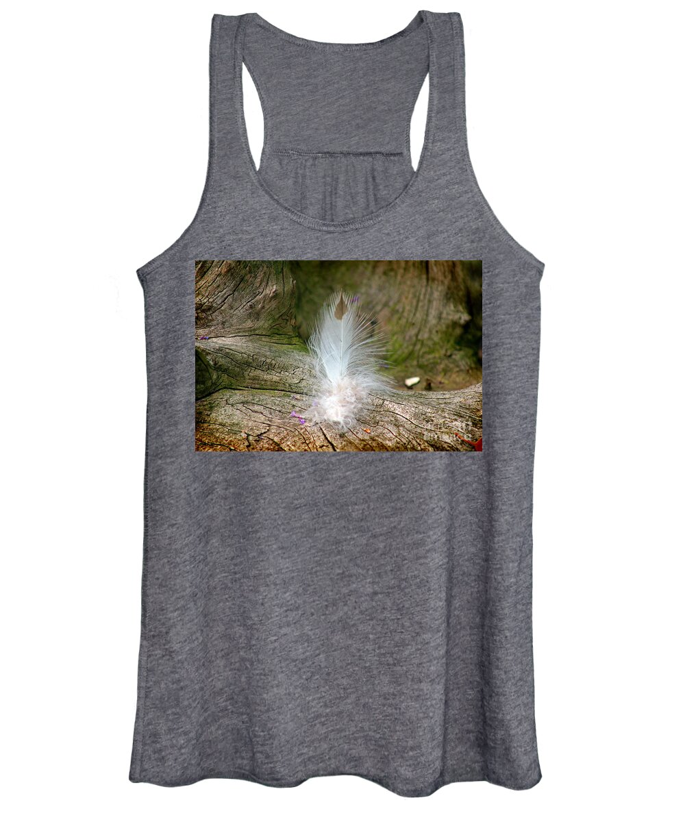 Feather Women's Tank Top featuring the photograph Feather by Karen Adams