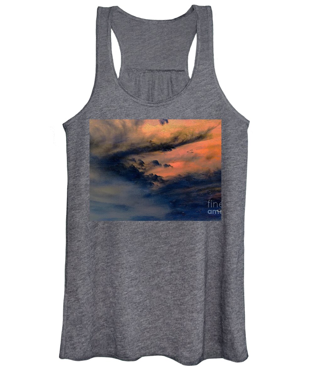 Australia Women's Tank Top featuring the painting Fire in the hills by Chris Armytage