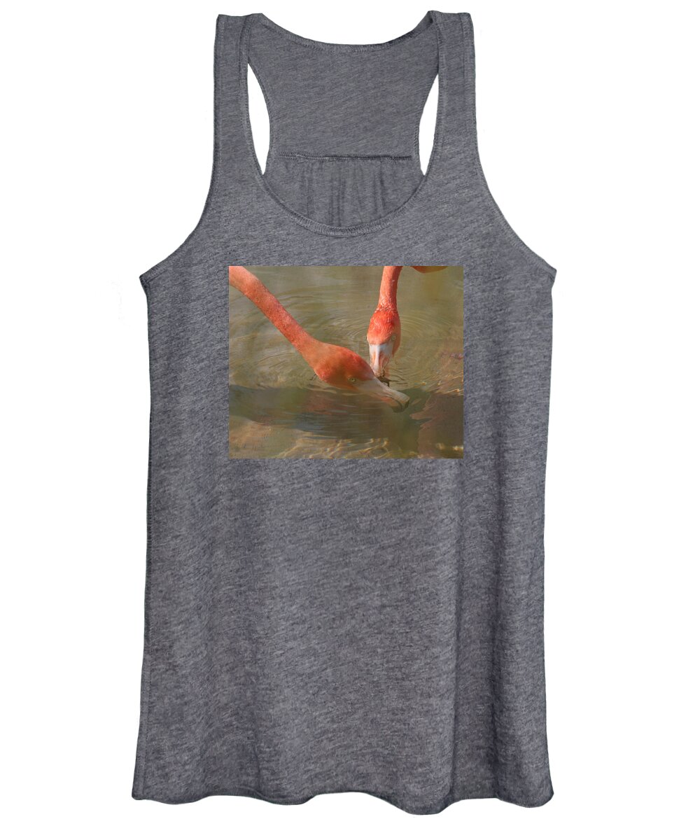 Flamingo Women's Tank Top featuring the photograph A Pair of Flamingoes by Valerie Collins