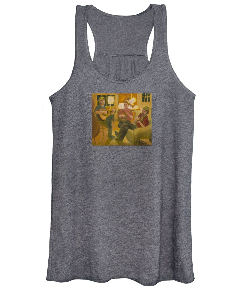 Painting Women's Tank Top featuring the painting Following John by Laura Lee Cundiff