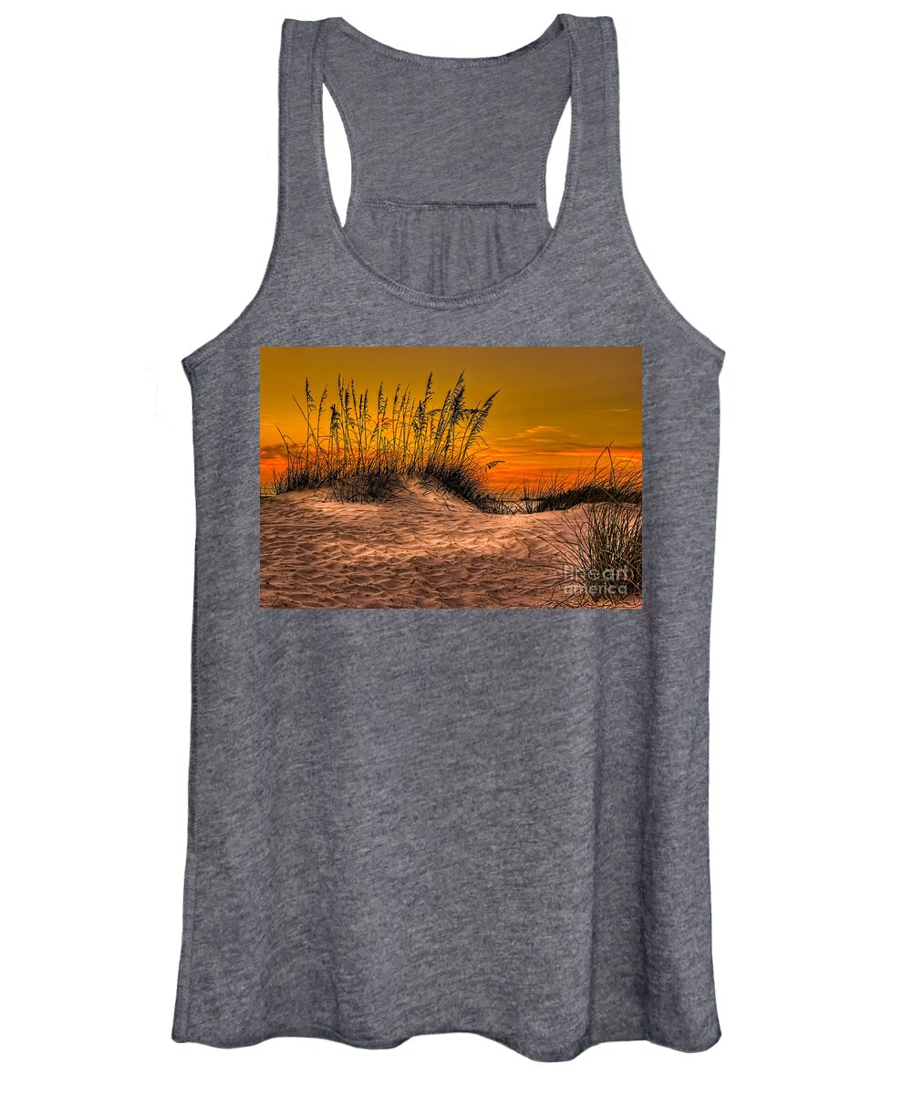 Footprints In The Sand Women's Tank Top featuring the photograph Footprints in the Sand by Marvin Spates