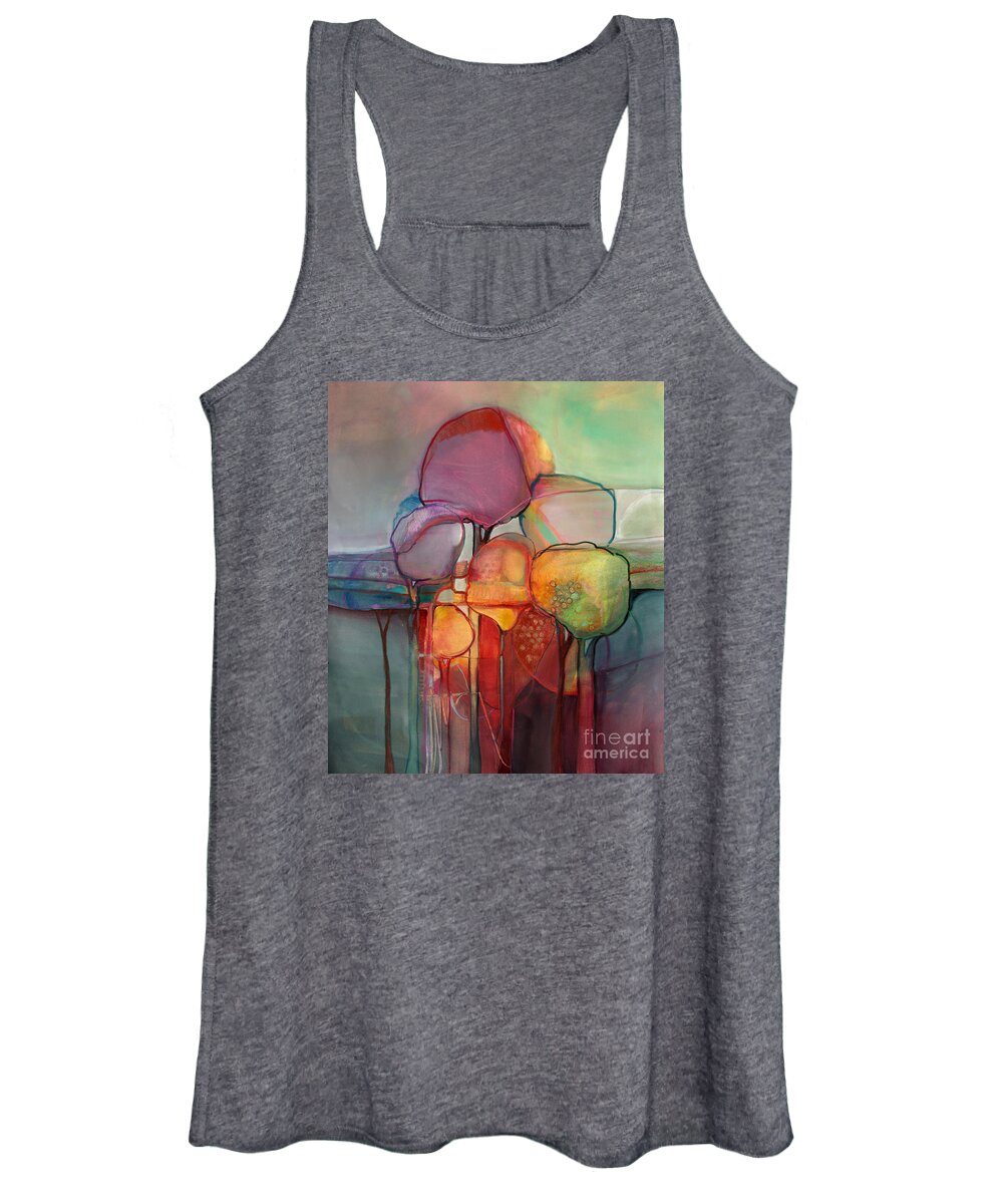 Trees Women's Tank Top featuring the painting Forest Through The Trees by Michelle Abrams
