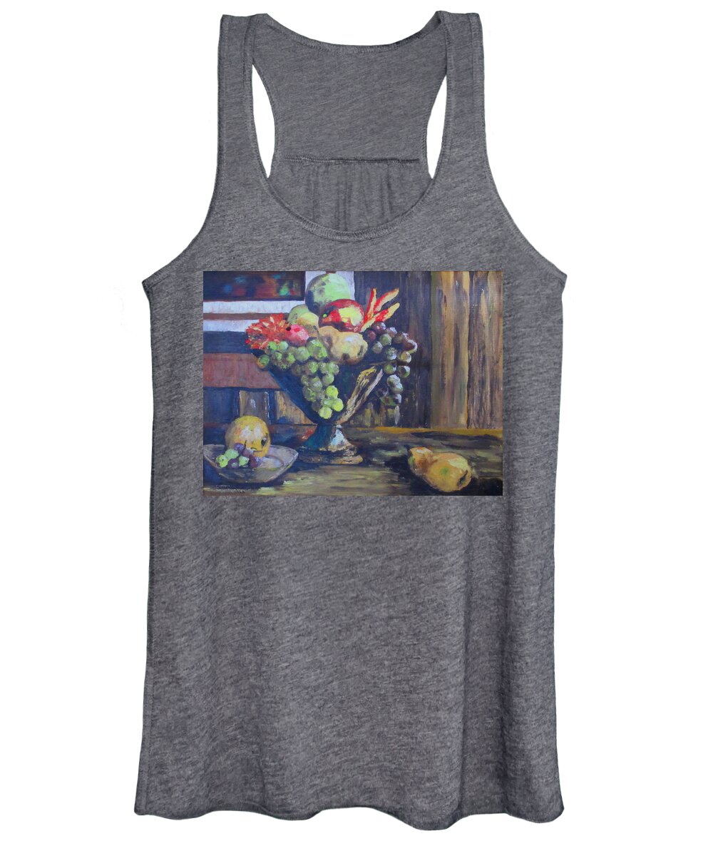 Painting Women's Tank Top featuring the painting Fresh Fruit by Ashley Goforth