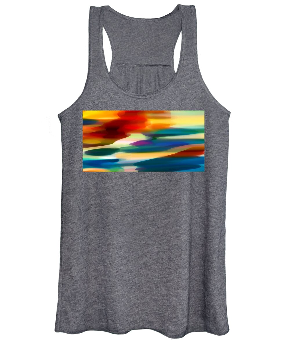 Fury Women's Tank Top featuring the painting Fury Seascape by Amy Vangsgard