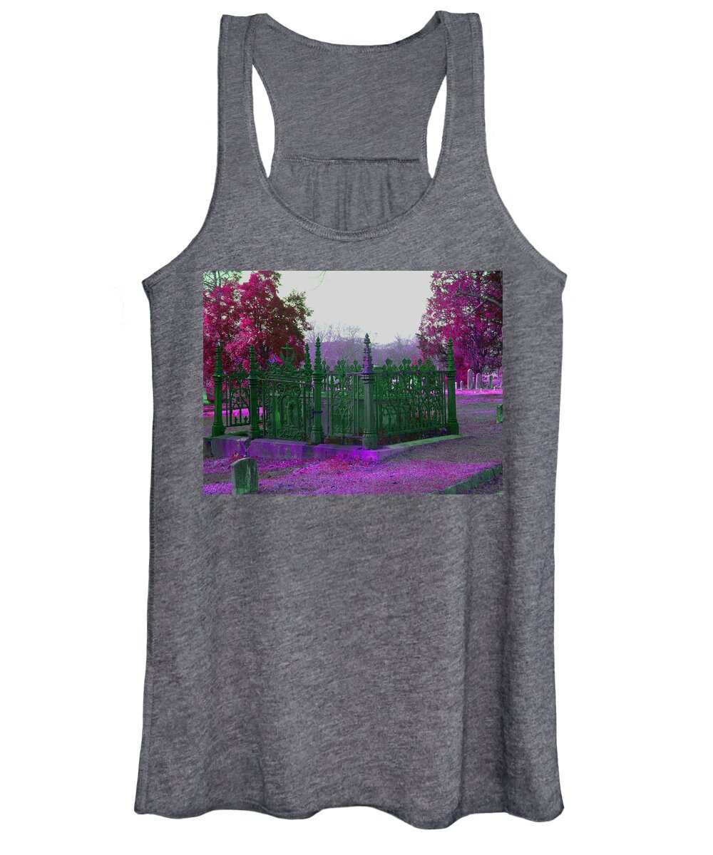 Fine Art Photography Women's Tank Top featuring the photograph Gated Tomb by Cleaster Cotton