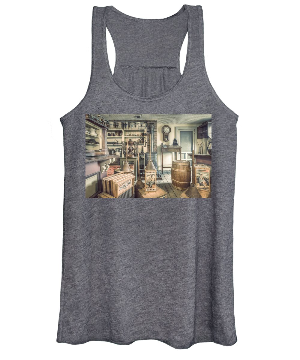 General Store Women's Tank Top featuring the photograph General Store - 19th Century Seaport Village by Gary Heller