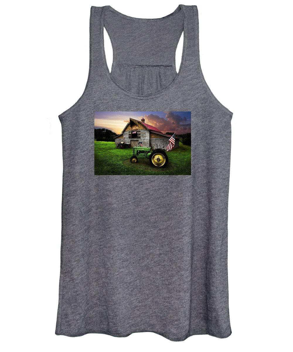 American Women's Tank Top featuring the photograph God Bless America by Debra and Dave Vanderlaan