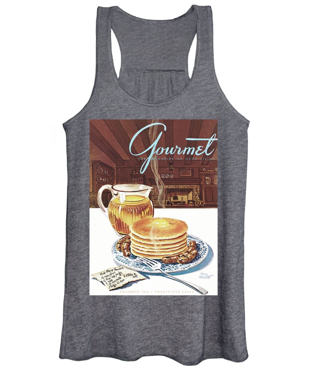 Food Women's Tank Top featuring the photograph Gourmet Cover Of Pancakes by Henry Stahlhut