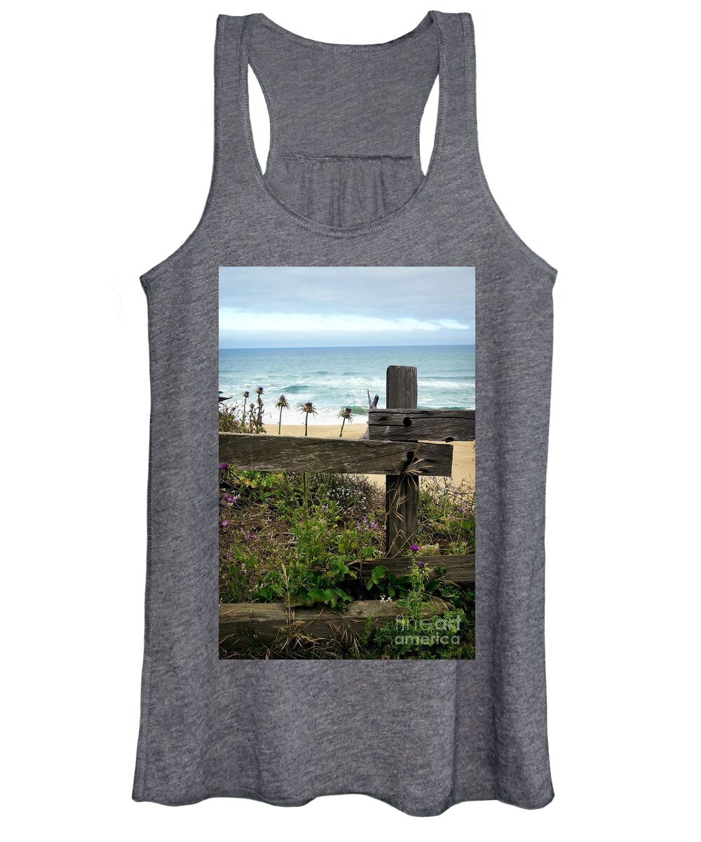Beach Women's Tank Top featuring the photograph Greetings from San Francisco by Ellen Cotton