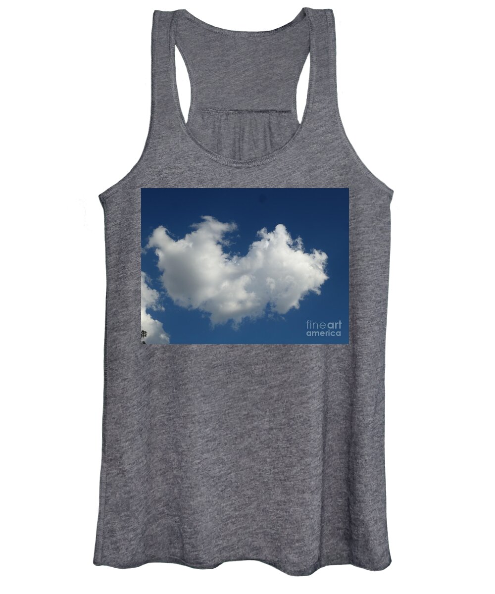 Hearts Women's Tank Top featuring the photograph Heart Clouds Bell Rock Vortex by Mars Besso