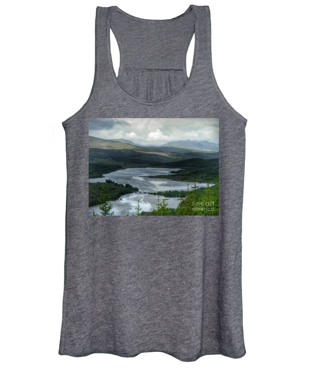 Lochaber Women's Tank Top featuring the photograph Highland Loch at Lochaber 2 by Joan-Violet Stretch