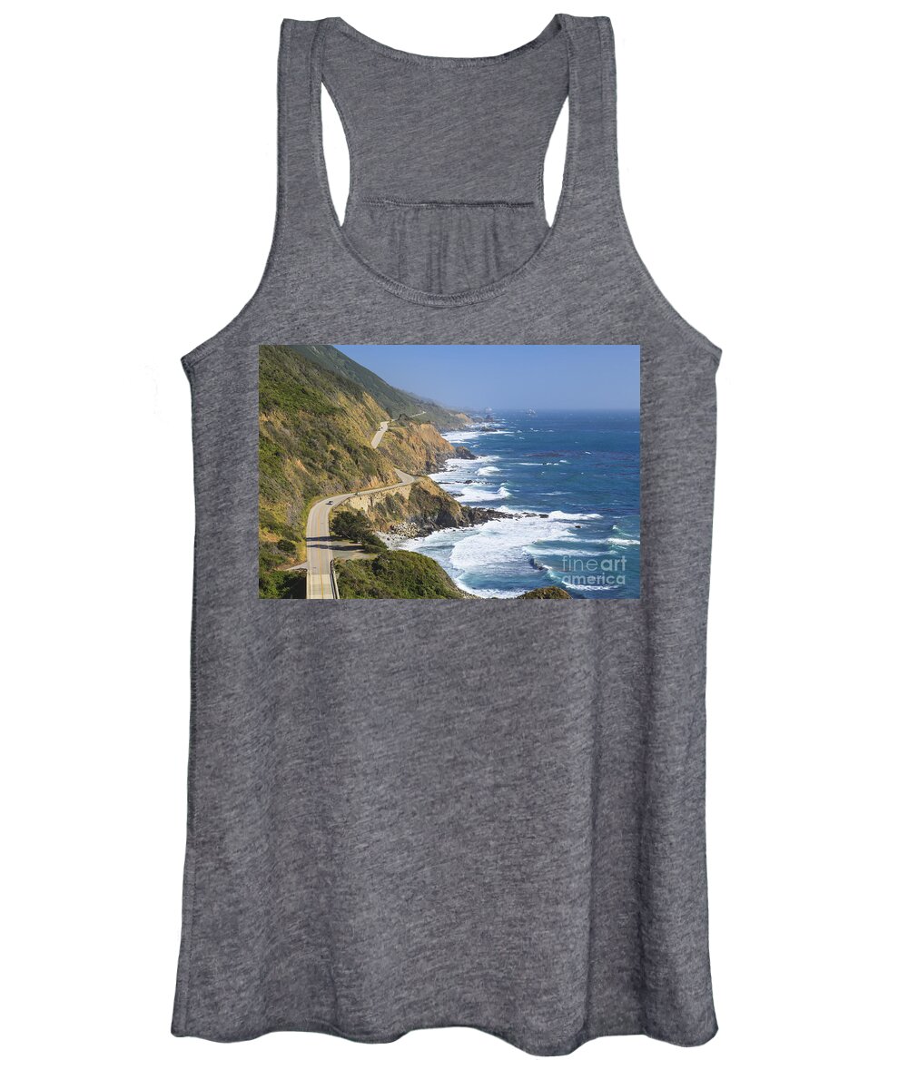 Pacific Coast Highway Women's Tank Top featuring the photograph Highway 1 Big Sur California by Ken Brown