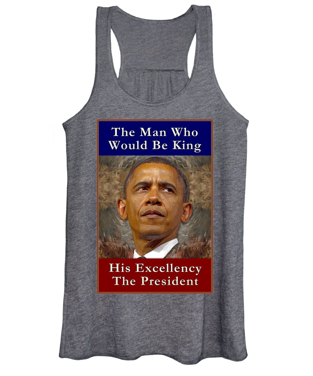 Progressive Women's Tank Top featuring the painting His Excellency Barack Obama by Will Barger
