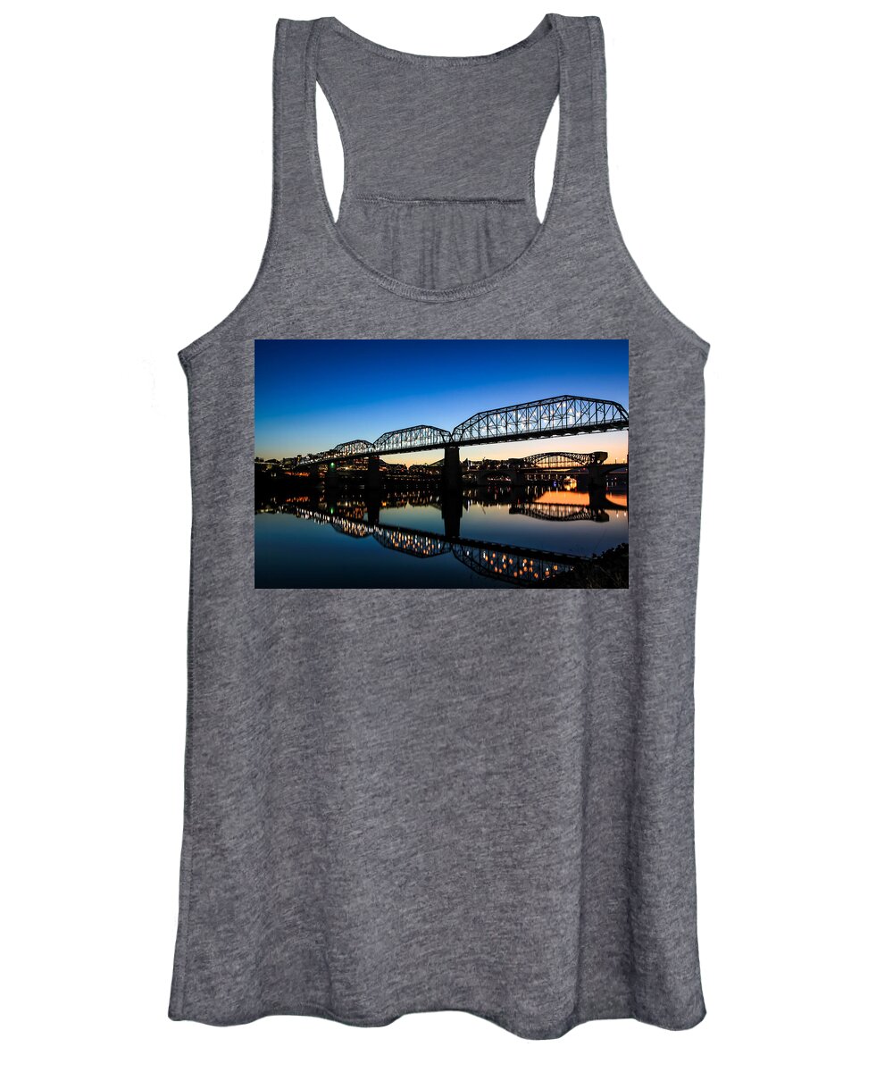 Chattanooga Women's Tank Top featuring the photograph Holiday Lights Chattanooga by Tom and Pat Cory